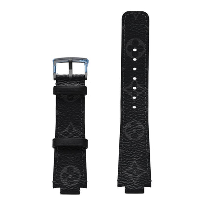 Louis Vuitton Stainless Steel Rubber 39mm Tambour Slim Rainbow Quartz Watch Black 5 of 5