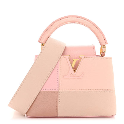 Louis Vuitton Taurillon Karung Patchwork Mini Capucines Pink 1 of 9