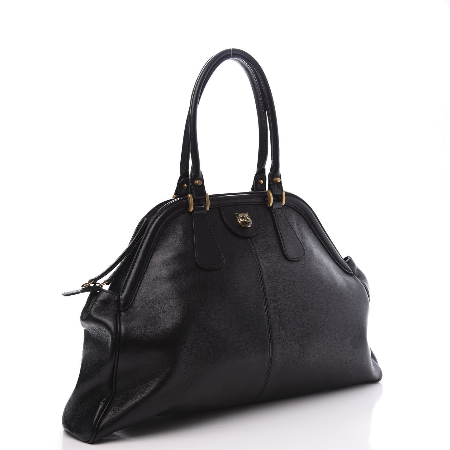 Calfskin Large Re(Belle) Top Handle Bag Black