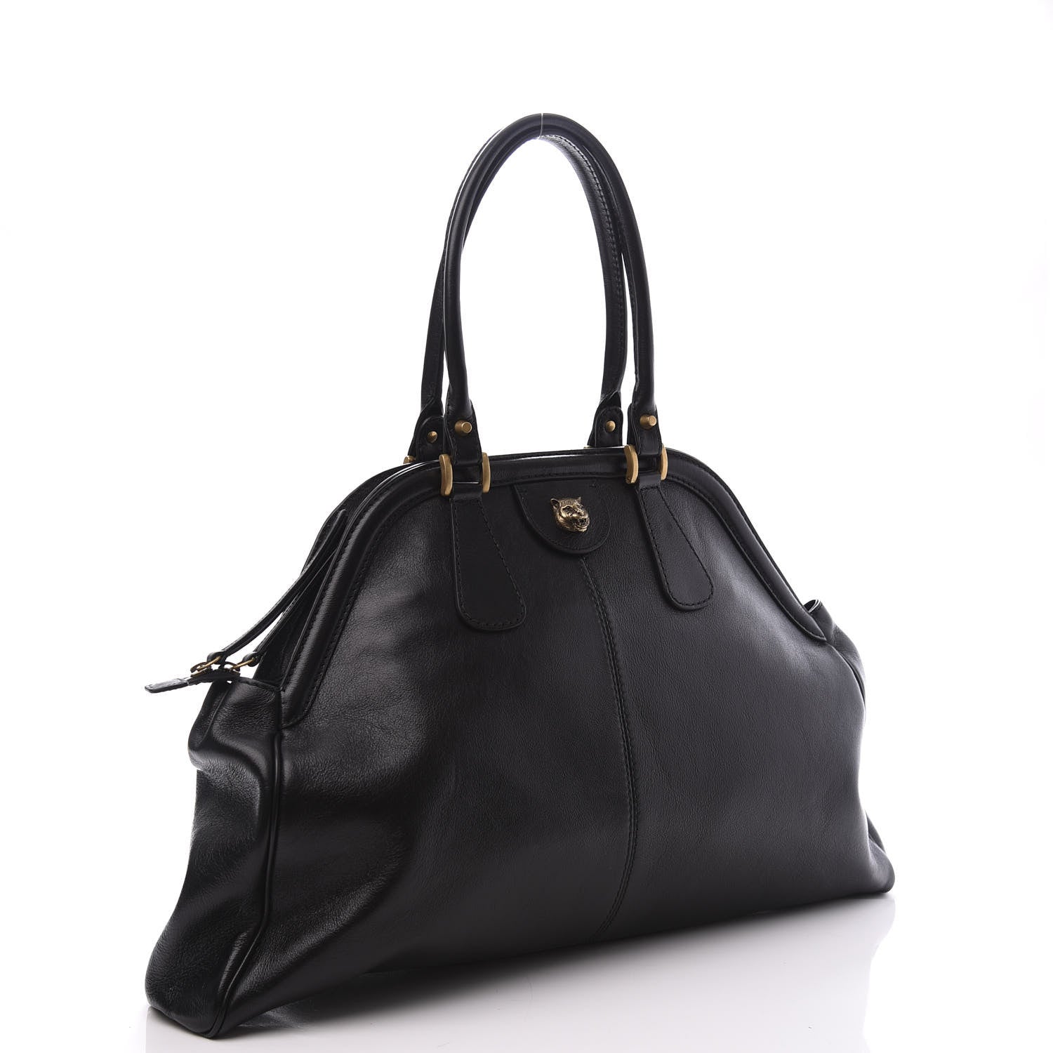 Gucci Calfskin Large Re(Belle) Top Handle Bag Black 2 of 11
