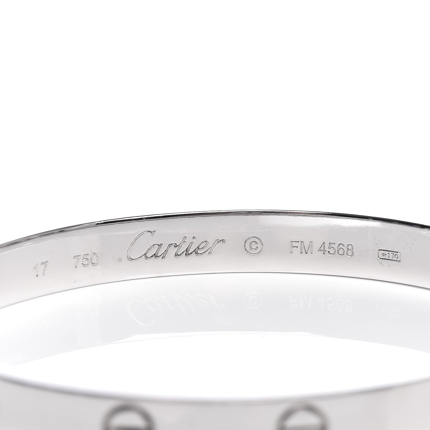 Cartier 18K White Gold LOVE Bracelet 17 4 of 4