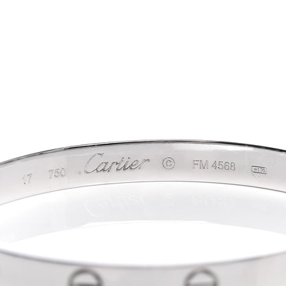 Cartier 18K White Gold LOVE Bracelet 17 4 of 4