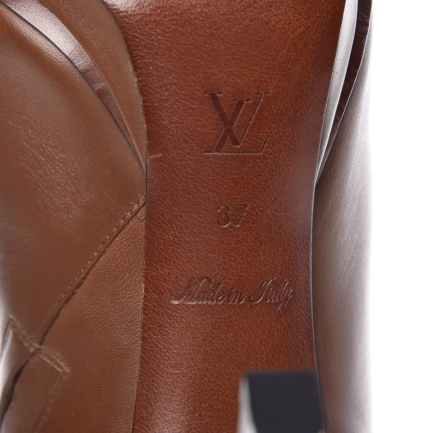 Calfskin Belted Ankle Boots 37 Brown