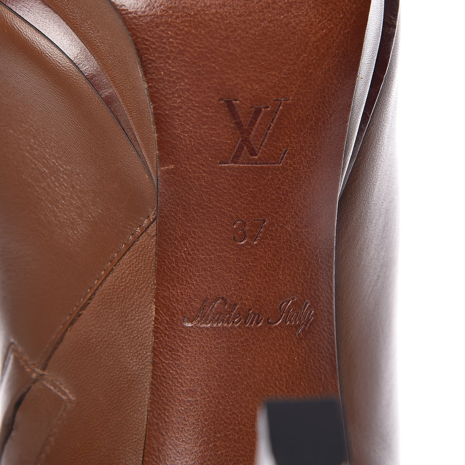 Louis Vuitton Calfskin Belted Ankle Boots 37 Brown 6 of 7