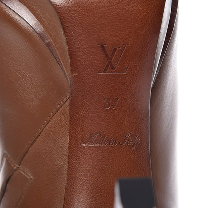 Louis Vuitton Calfskin Belted Ankle Boots 37 Brown 6 of 7