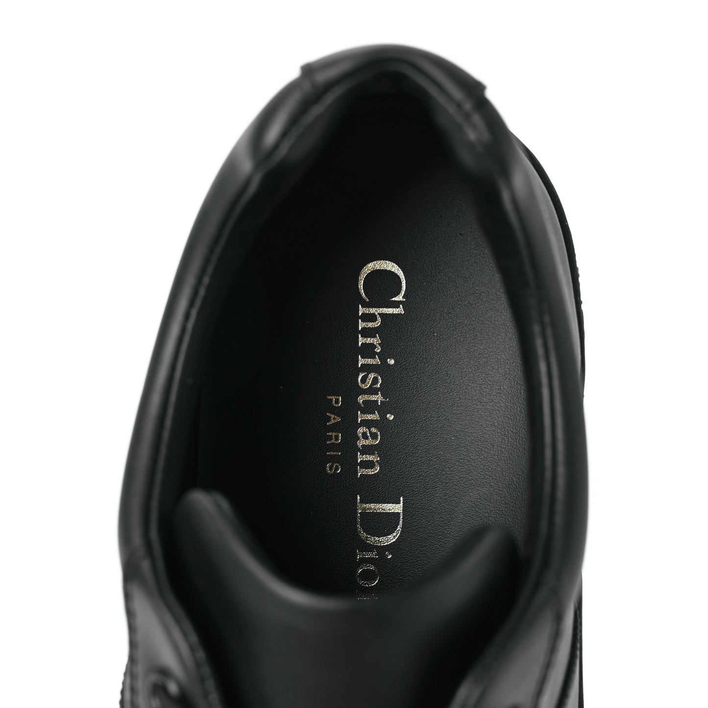 Calfskin Suede Logo Sneakers 38.5 Black