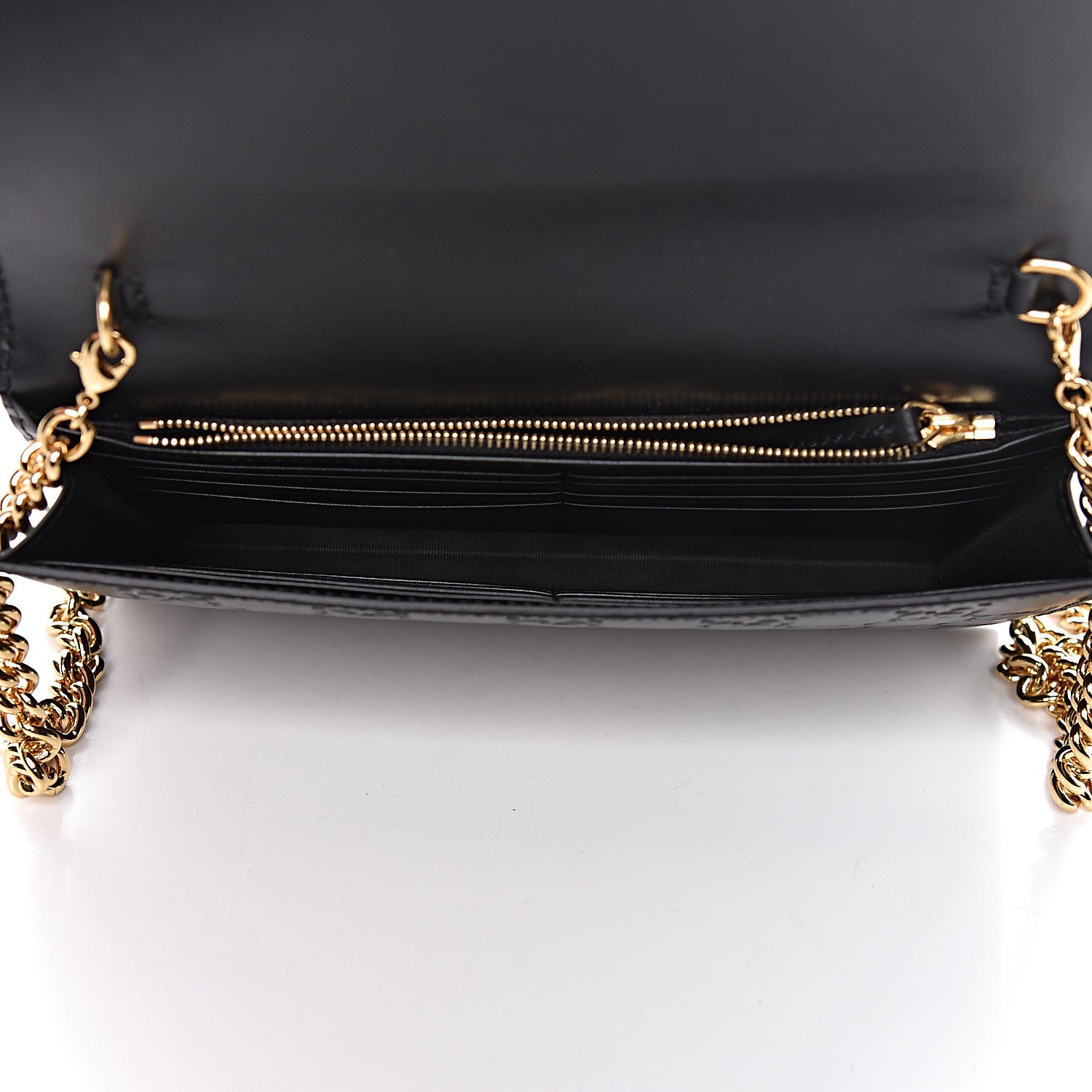 Gucci Guccissima Icon Chain Wallet Black 5 of 10