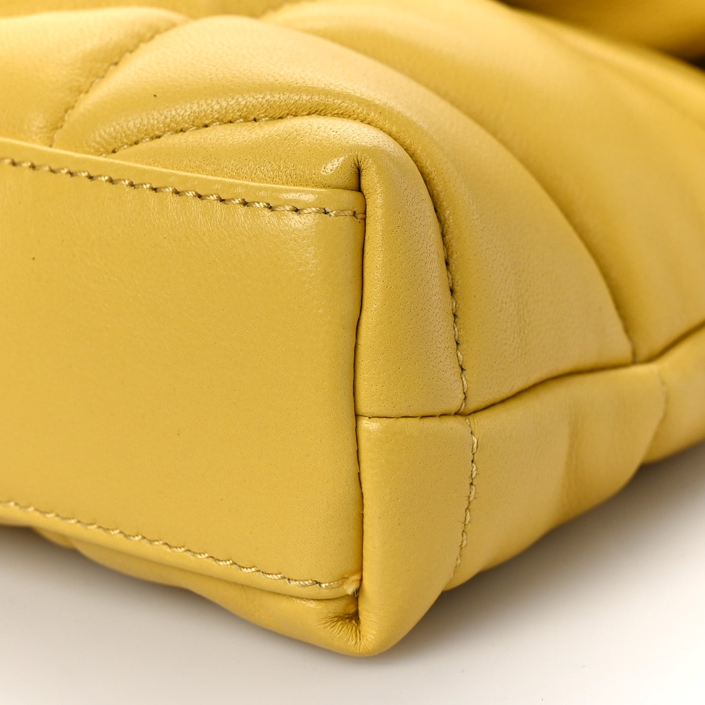 Lambskin Monogram Loulou Puffer Pouch Clutch Yellow
