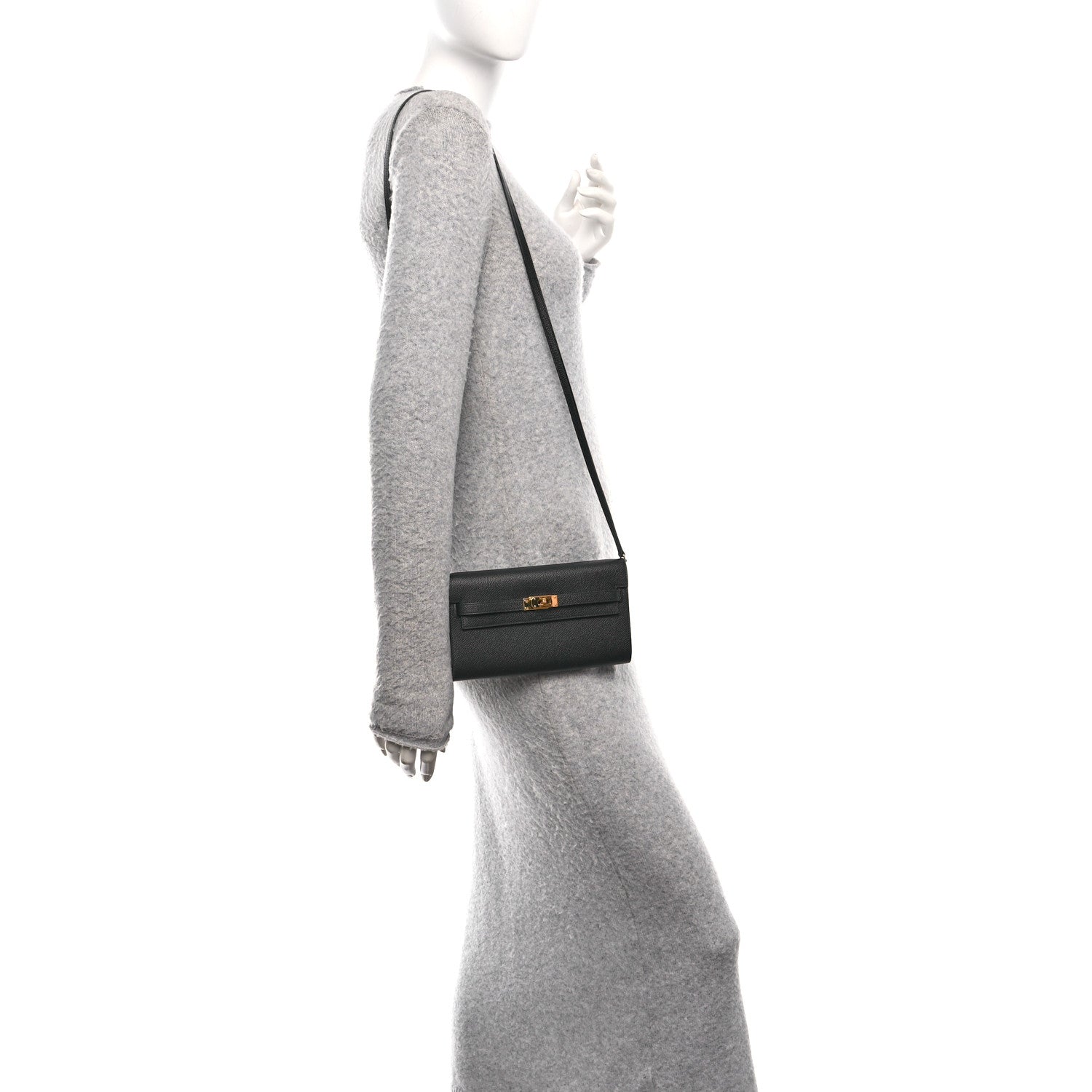 Hermes Epsom Kelly Wallet To Go Black 2 of 11