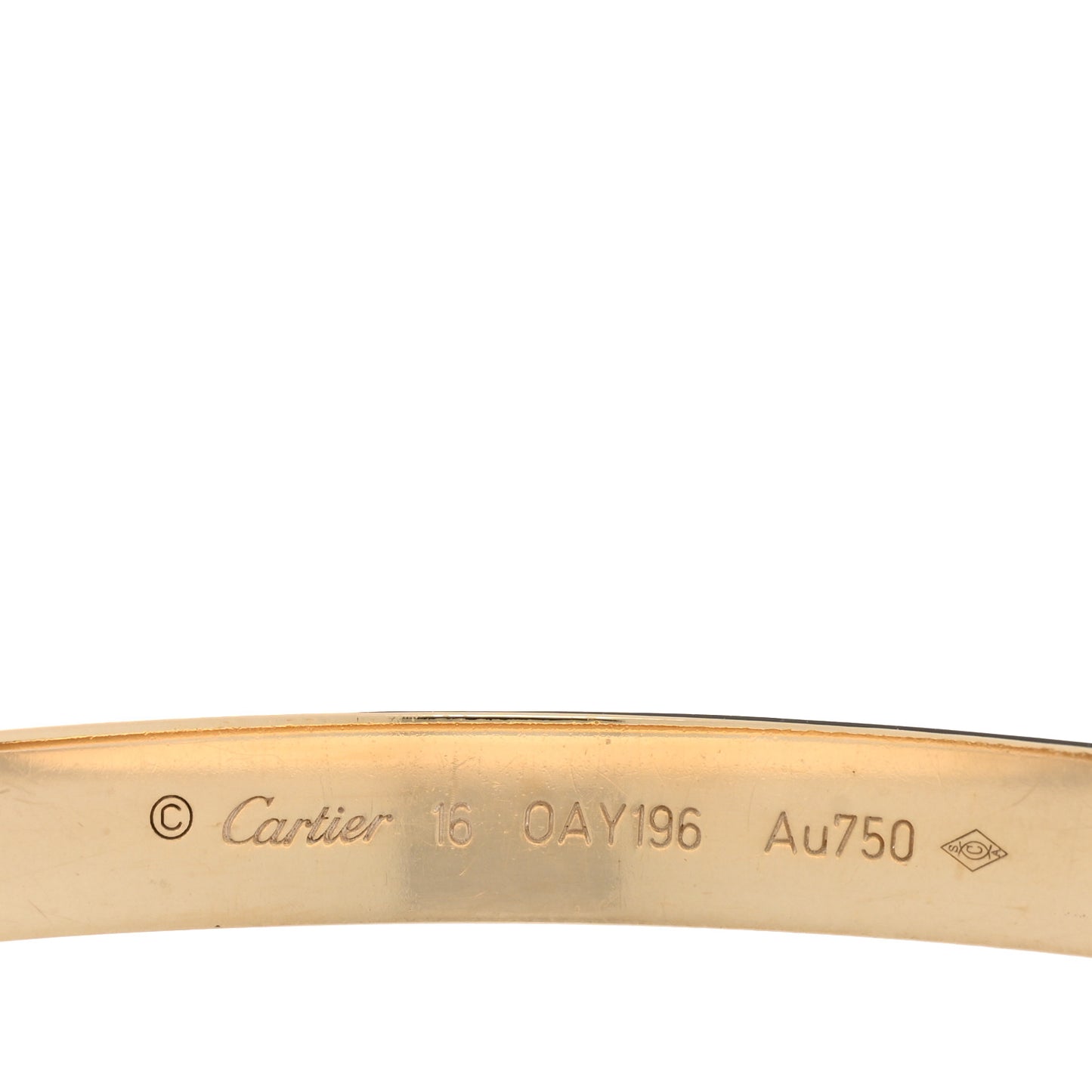 18K Yellow Gold LOVE Bracelet 16