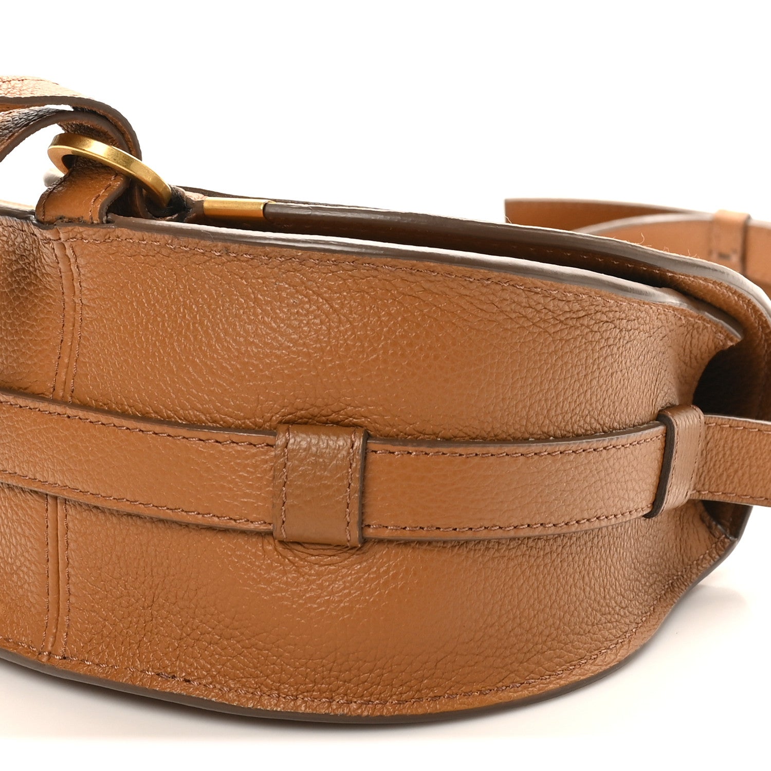 Chloe Grained Calfskin Small Marcie Saddle Bag Tan 9 of 10