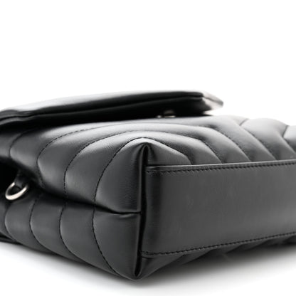 Saint Laurent Calfskin Y Quilted Monogram Toy Loulou Crossbody Bag Black 9 of 14