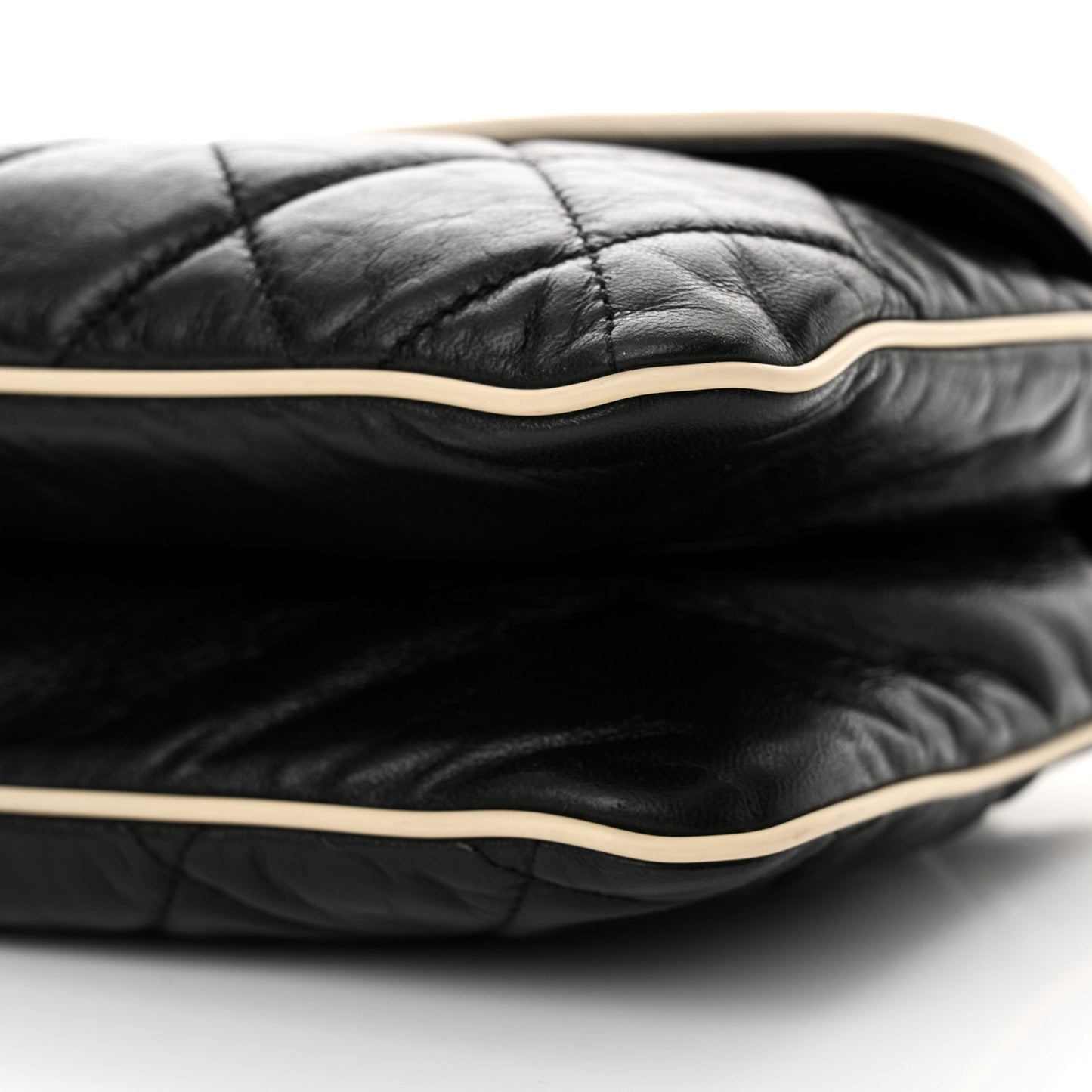 Lambskin East West Mademoiselle Flap Black