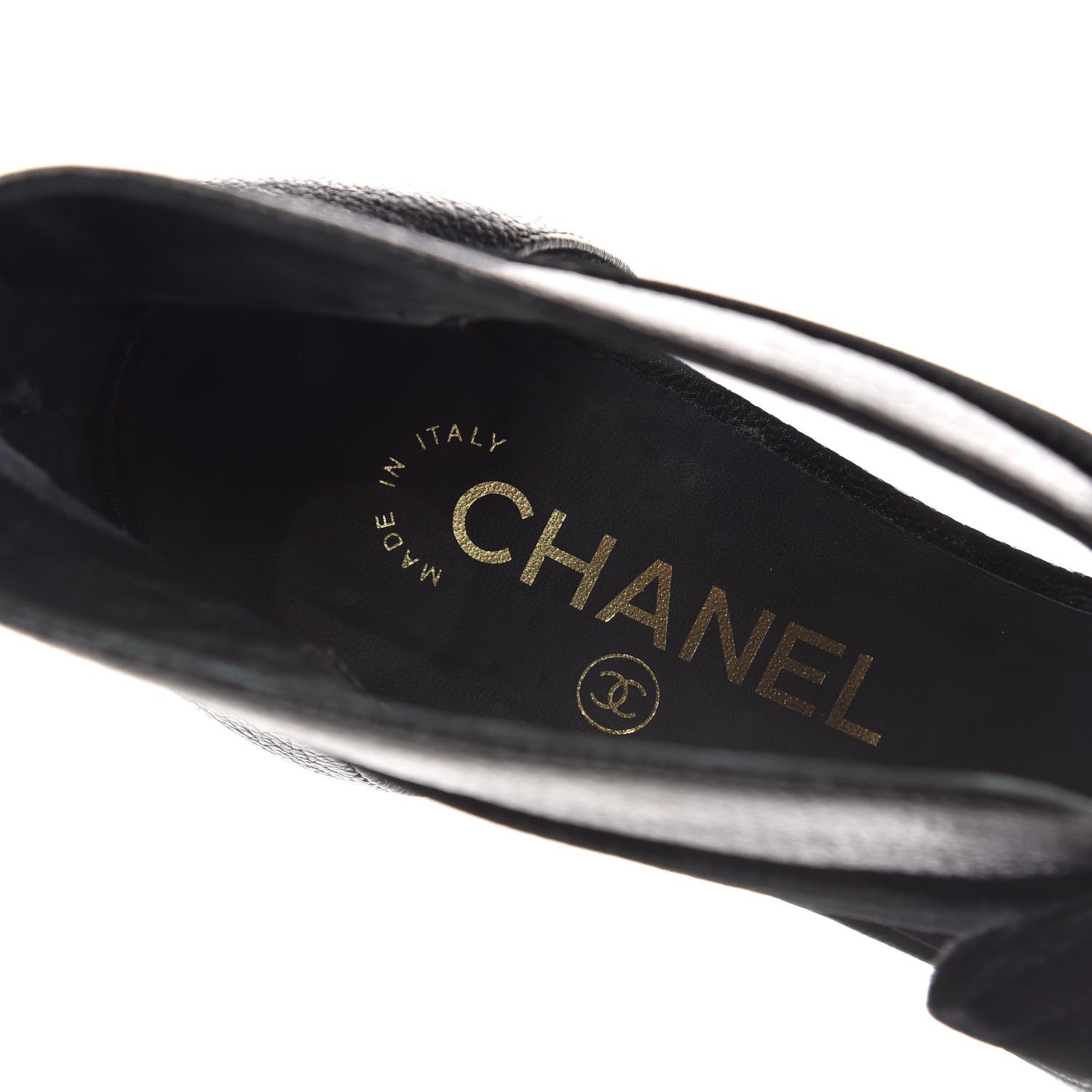 Chanel Goatskin Velvet Cap Toe CC Bow Cut Out Ankle Boots 41 Black 8 of 11