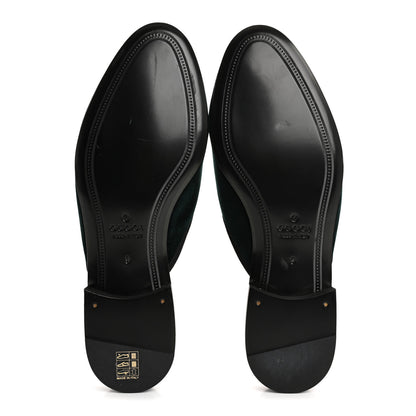 Gucci Velluto Marmara Mens Flying Pigs Mules 9 Verde Black 6 of 9