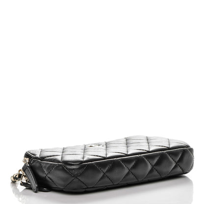 Chanel Lambskin Quilted Small Clutch With Chain Black 4 of 8