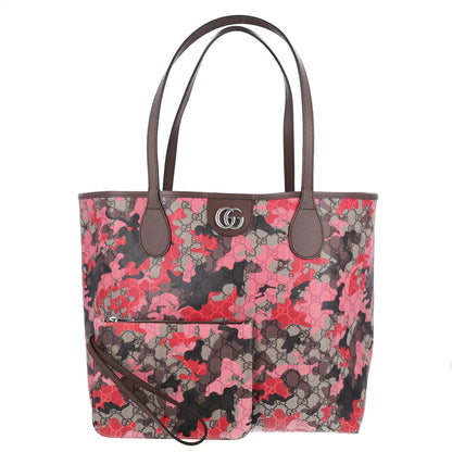Gucci GG Supreme Monogram Camouflage Tote  Pink Red 2 of 10