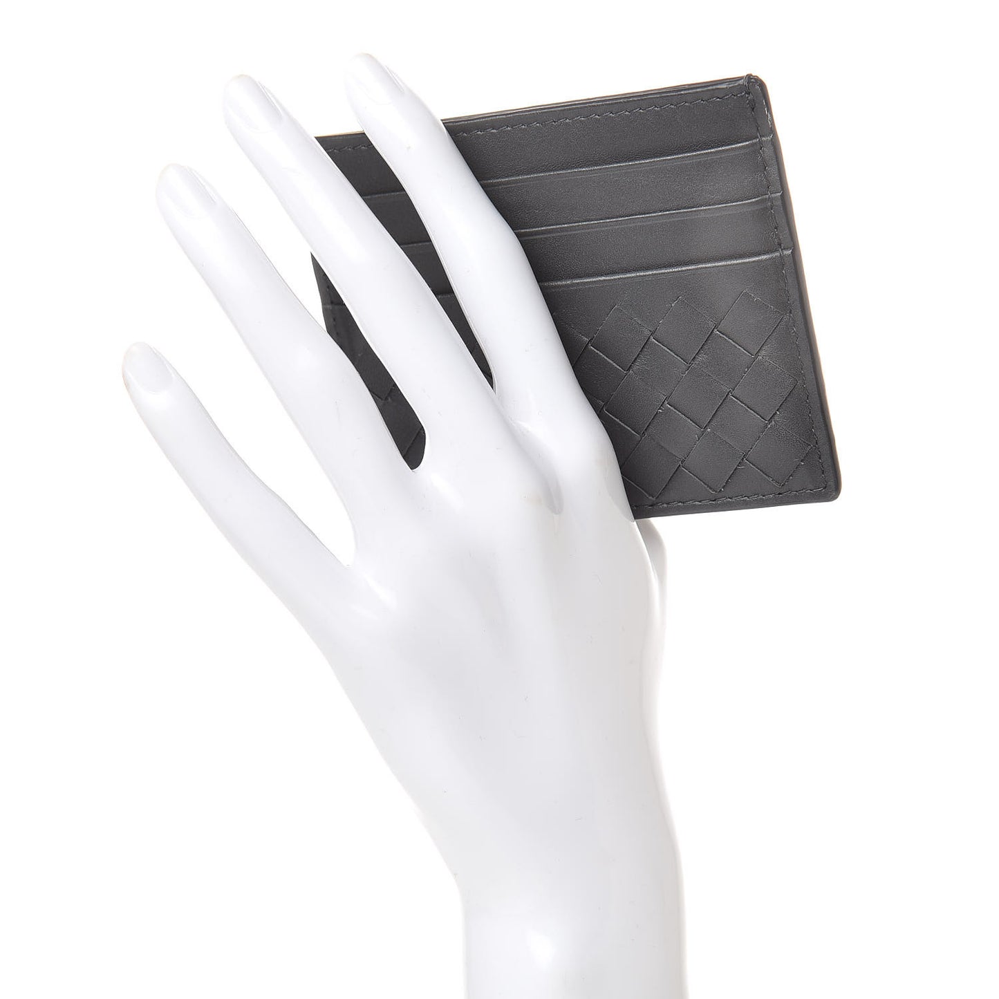 Nappa Intrecciato VN Card Case Ardoise