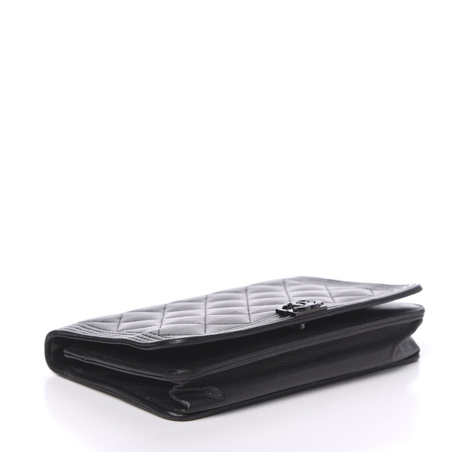 Caviar Quilted Boy Wallet On Chain WOC So Black