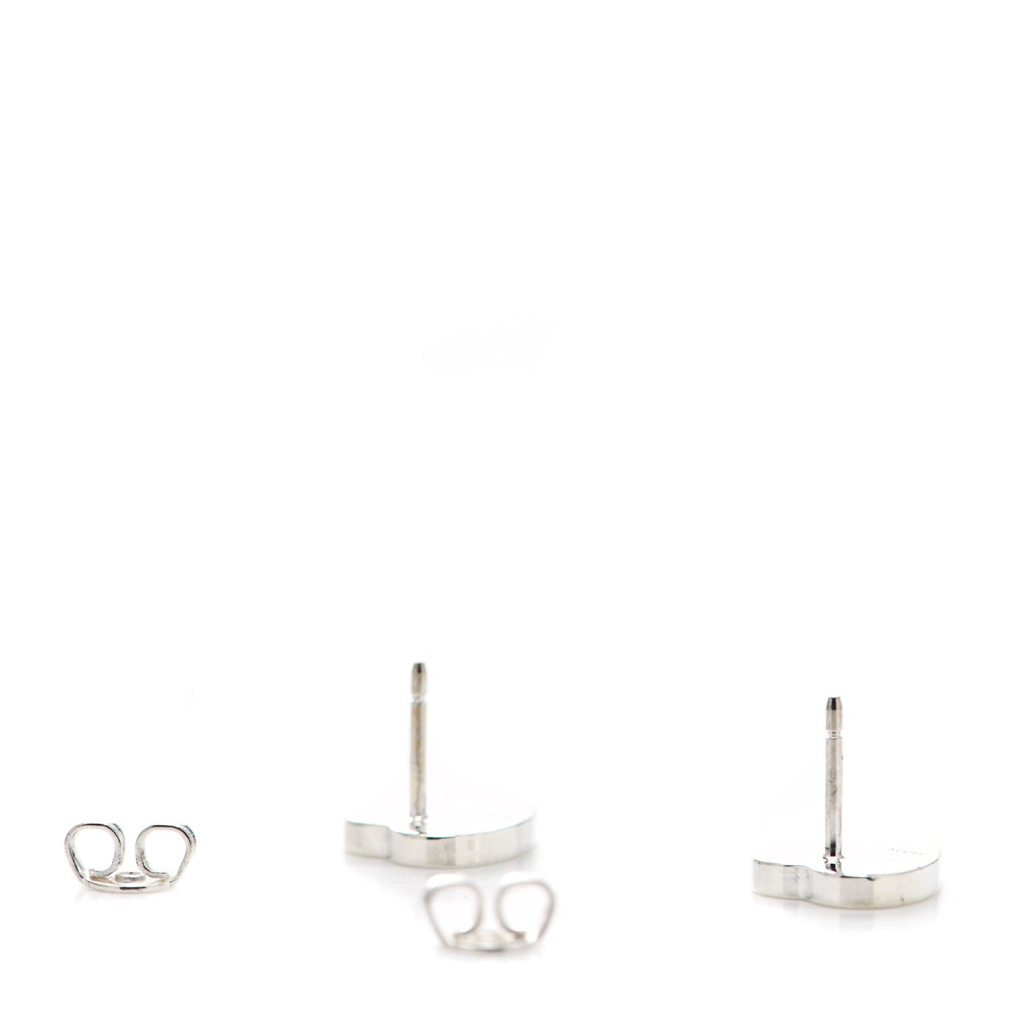 Sterling Silver Trademark Heart Stud Earrings