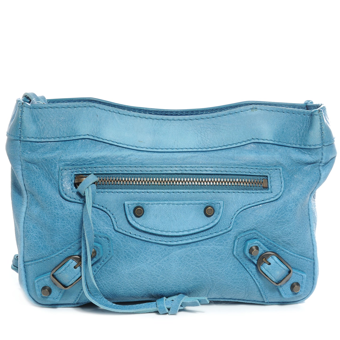 Chevre Porte Toilette Makeup Clutch Turquoise
