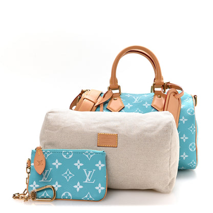 Louis Vuitton Calfskin Monogram Speedy P9 Bandouliere 25 Turquoise 2 of 10