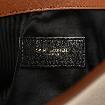 Saint Laurent Canvas Uptown Pouch Natural Beige Brick 6 of 8