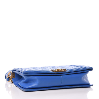 Chanel Lambskin Quilted New Medium Boy Flap Blue 4 of 19