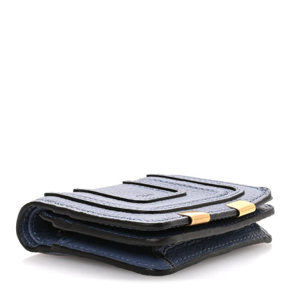 Chloe Grained Calfskin Marcie Compact Wallet Royal Navy 4 of 7