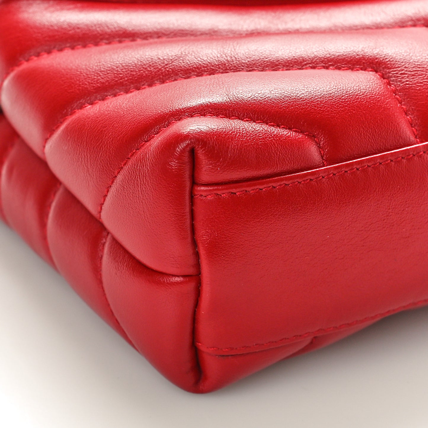Calfskin Y Quilted Monogram Toy Loulou Crossbody Bag Rouge Eros