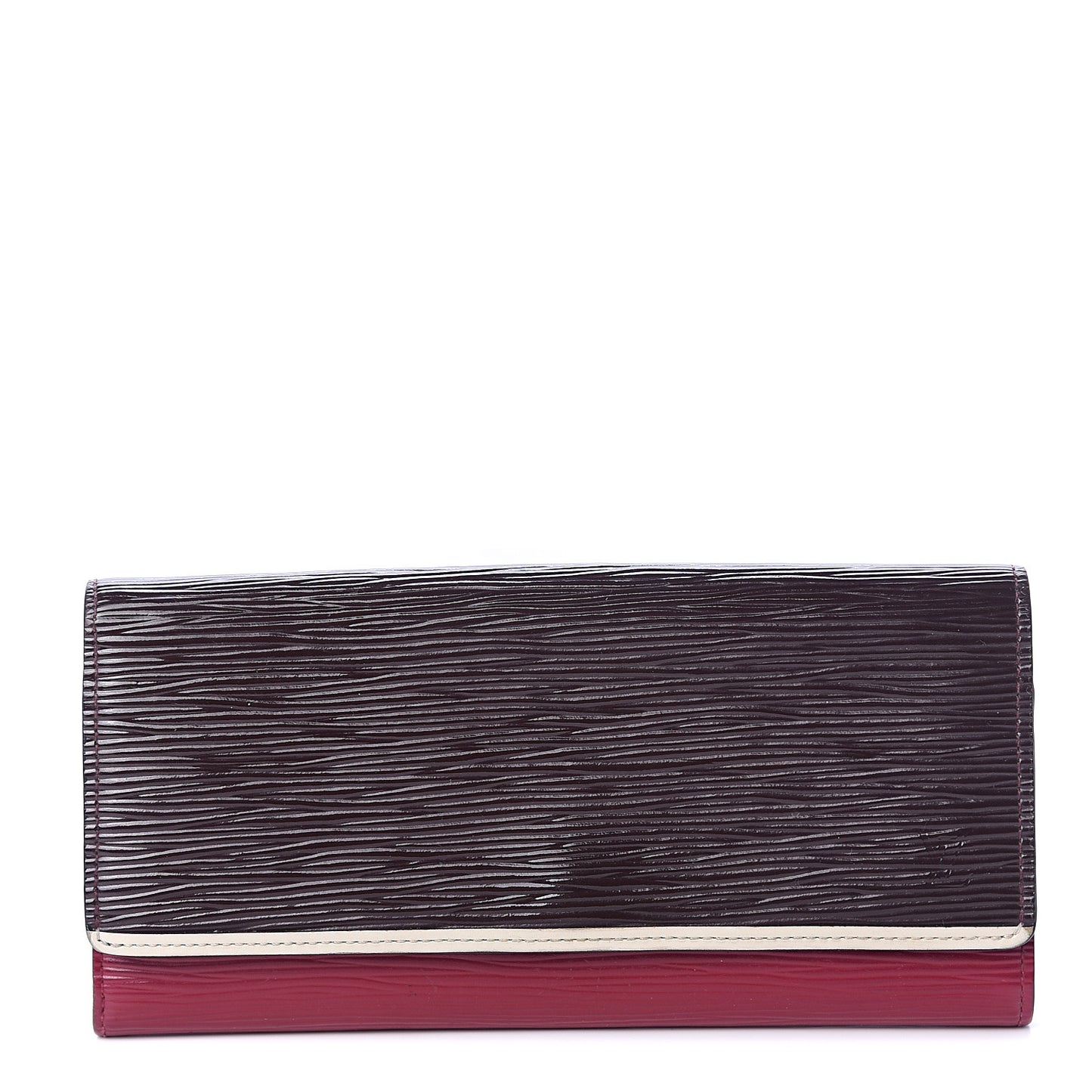 Electric Epi Flore Wallet Tri-Color Prune