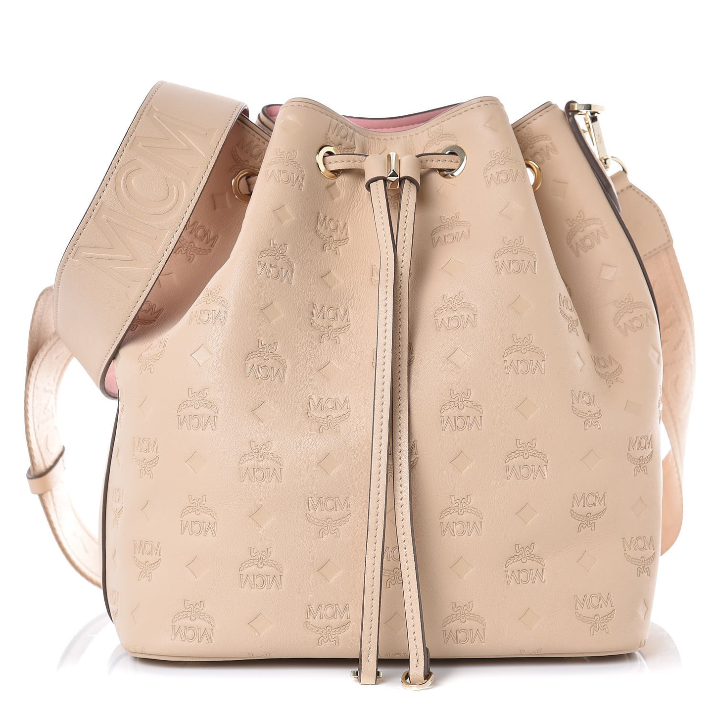 Calfskin Ottomar Monogram Essential Bucket New Beige