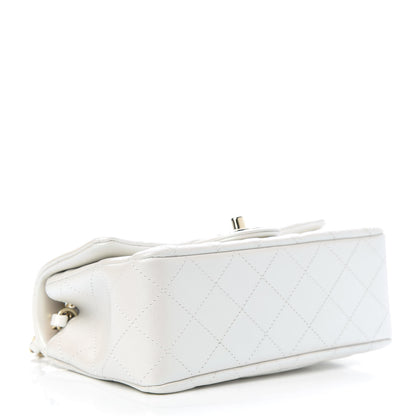 Chanel Iridescent Calfskin Quilted Mini Rectangular Flap White 4 of 11