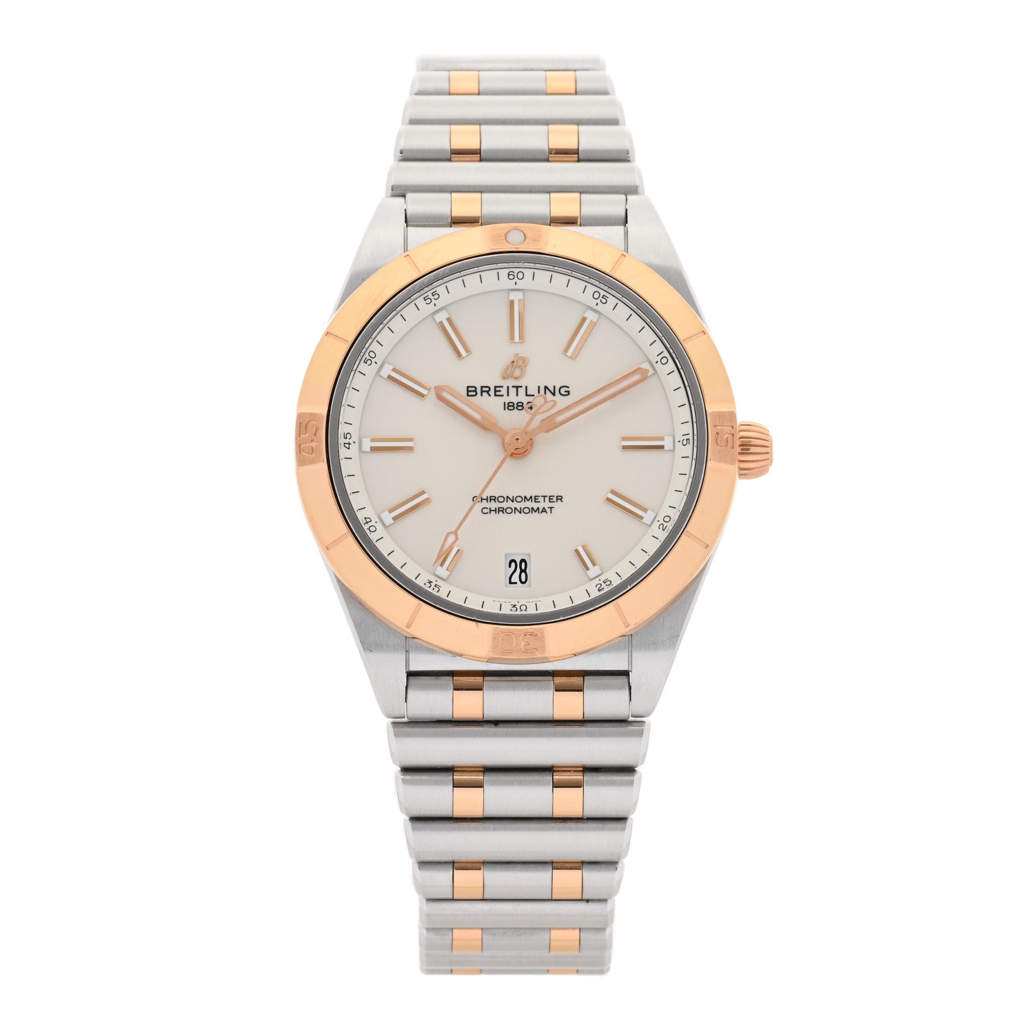 Breitling Stainless Steel 18K Rose Gold 36mm Chronomat Automatic Watch U10380 1 of 5