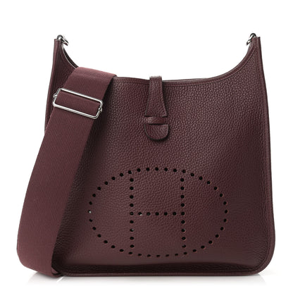 Hermes Taurillon Clemence Evelyne III PM Bordeaux 1 of 12