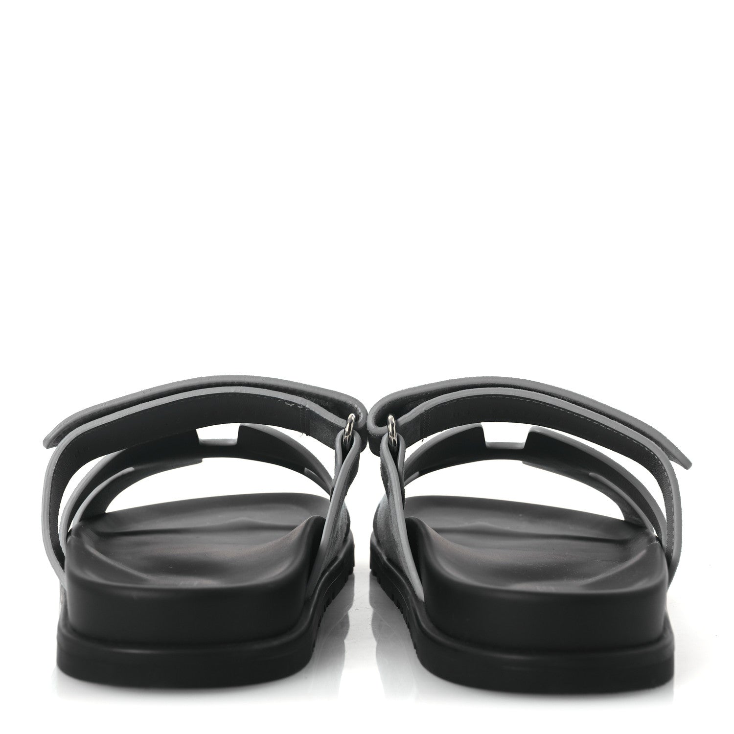 Hermes Suede Goatskin Womens Chypre Sandals 38 Bleu Mineral 5 of 10