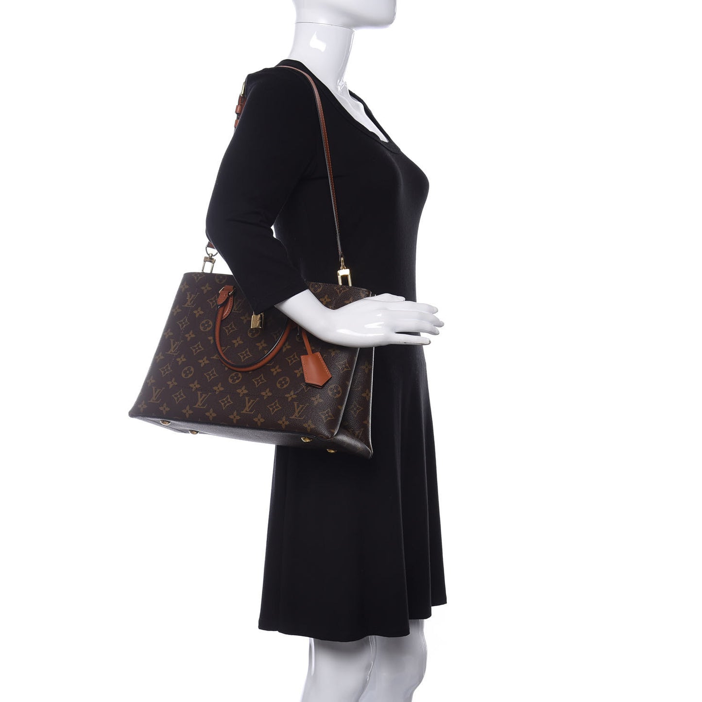 Monogram Flower Tote Caramel
