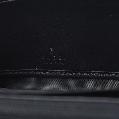 Gucci Calfskin Matelasse Pearly GG Marmont Zip Around Wallet Black 8 of 9