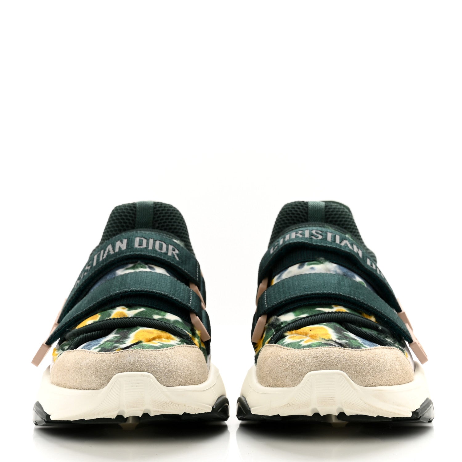 Christian Dior Technical Fabric Camouflage Tie and Dior Womens D-Wander Sneakers 37 Cypress Green 2 of 8