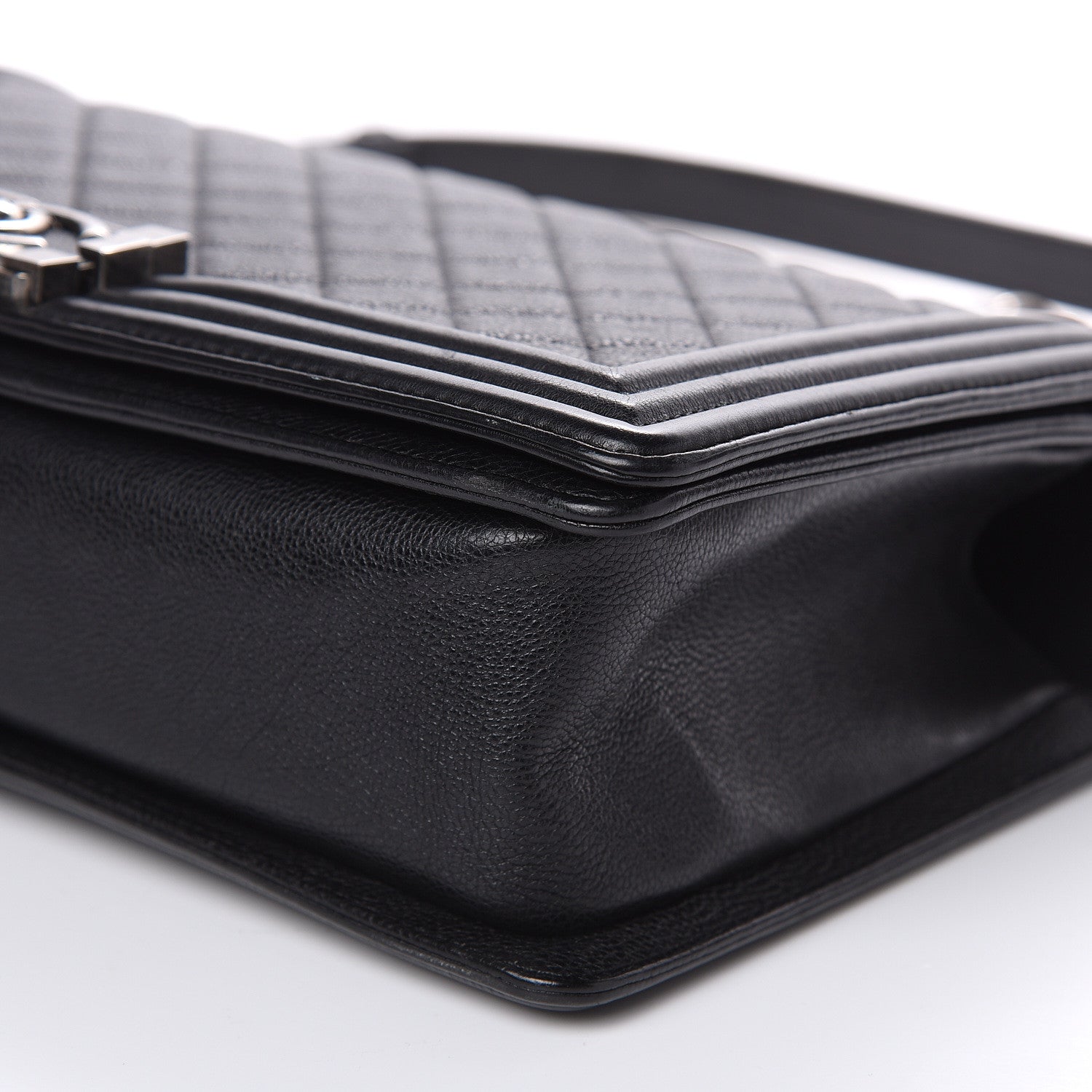 Chanel Grained Calfskin Quilted New Medium Boy Flap Black 9 of 14