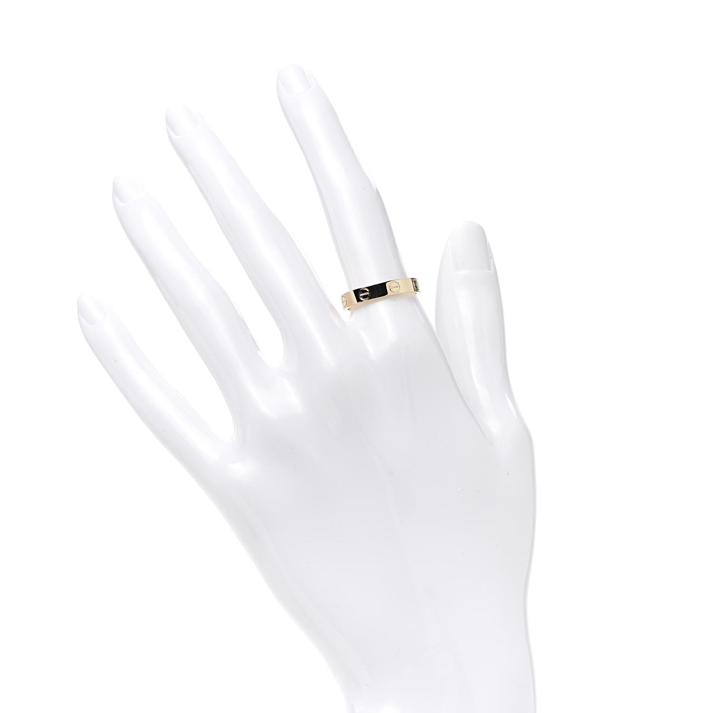 18K Yellow Gold 3.5mm LOVE Wedding Band Ring 53 6.5