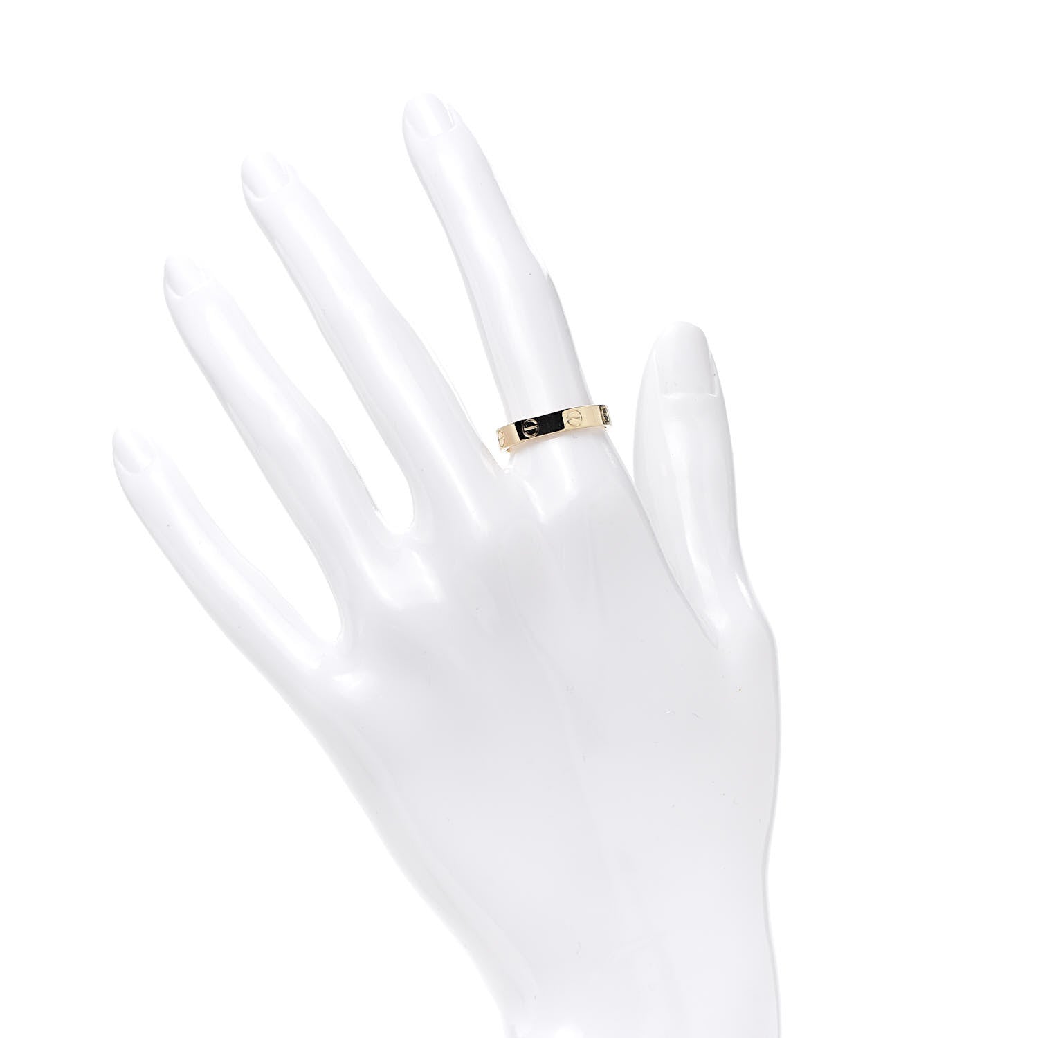 Cartier 18K Yellow Gold 3.5mm LOVE Wedding Band Ring 53 6.5 2 of 5
