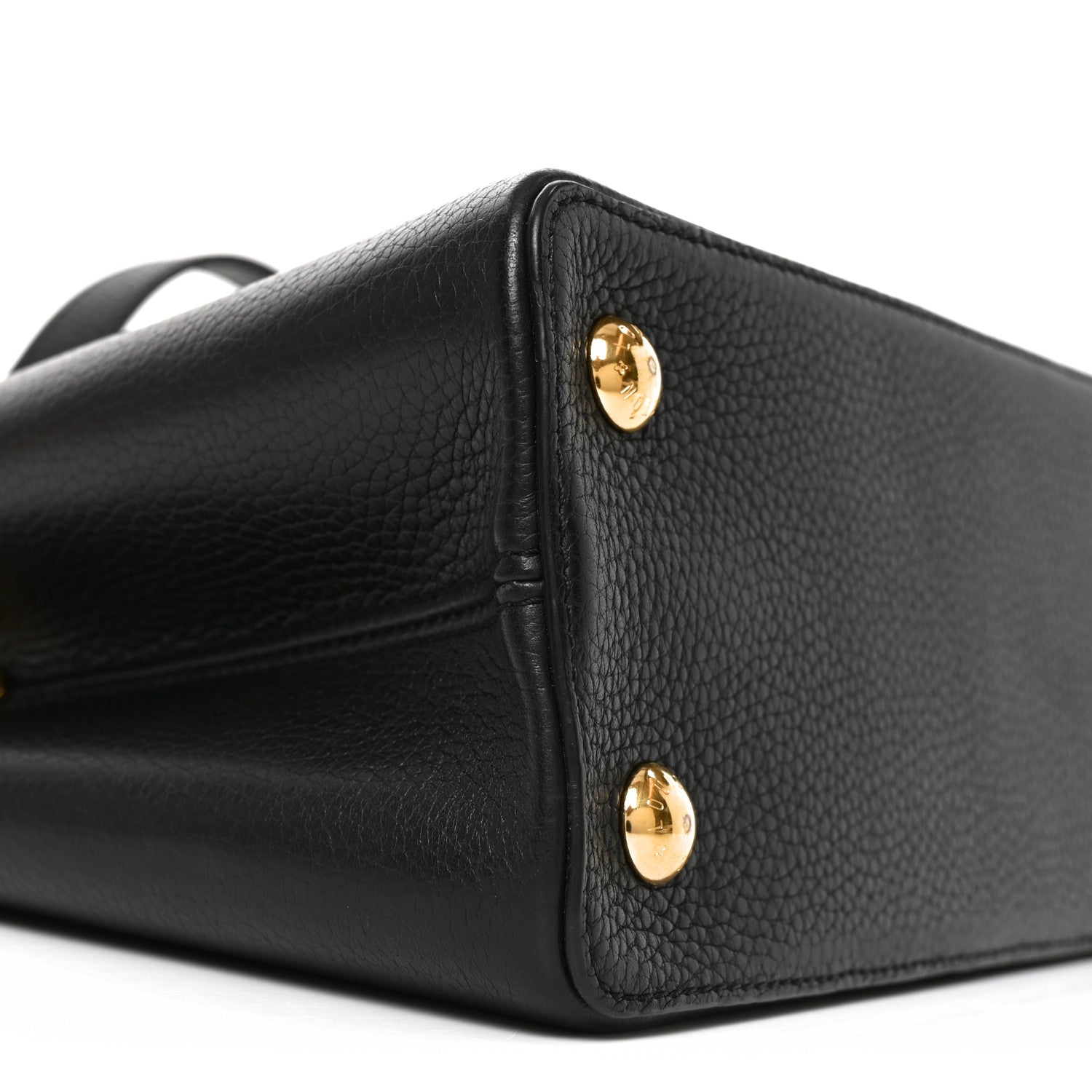 Louis Vuitton Taurillon Studded Capucines PM Black 8 of 9