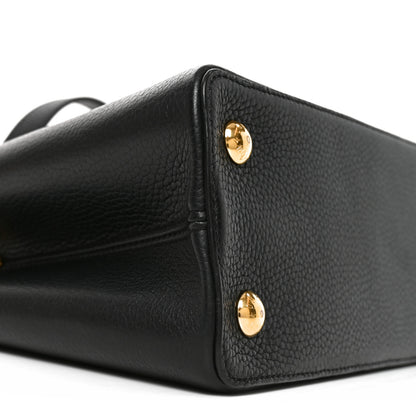Louis Vuitton Taurillon Studded Capucines PM Black 8 of 9