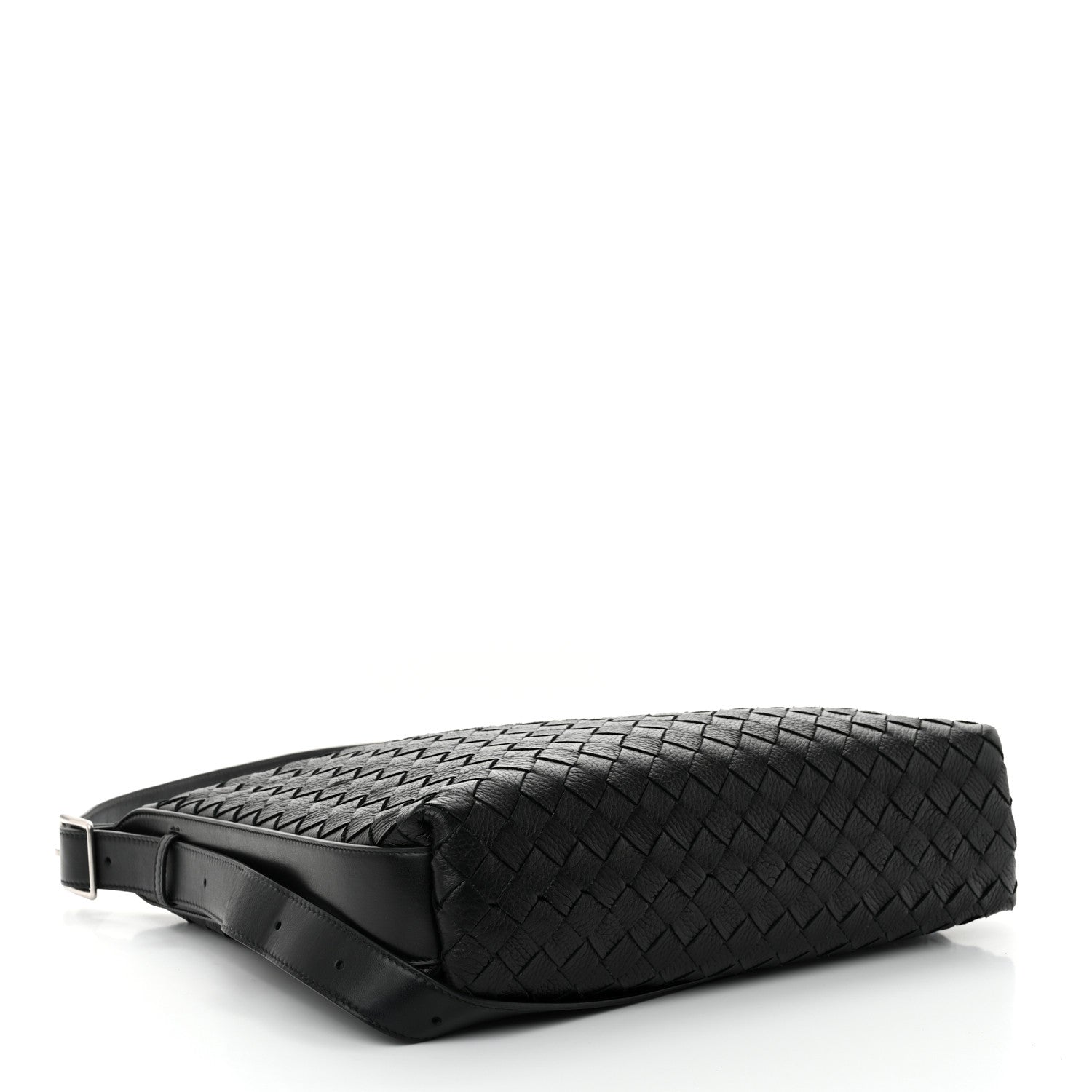 Bottega Veneta Deerskin Intrecciato Small Traveler Hobo Black 4 of 11