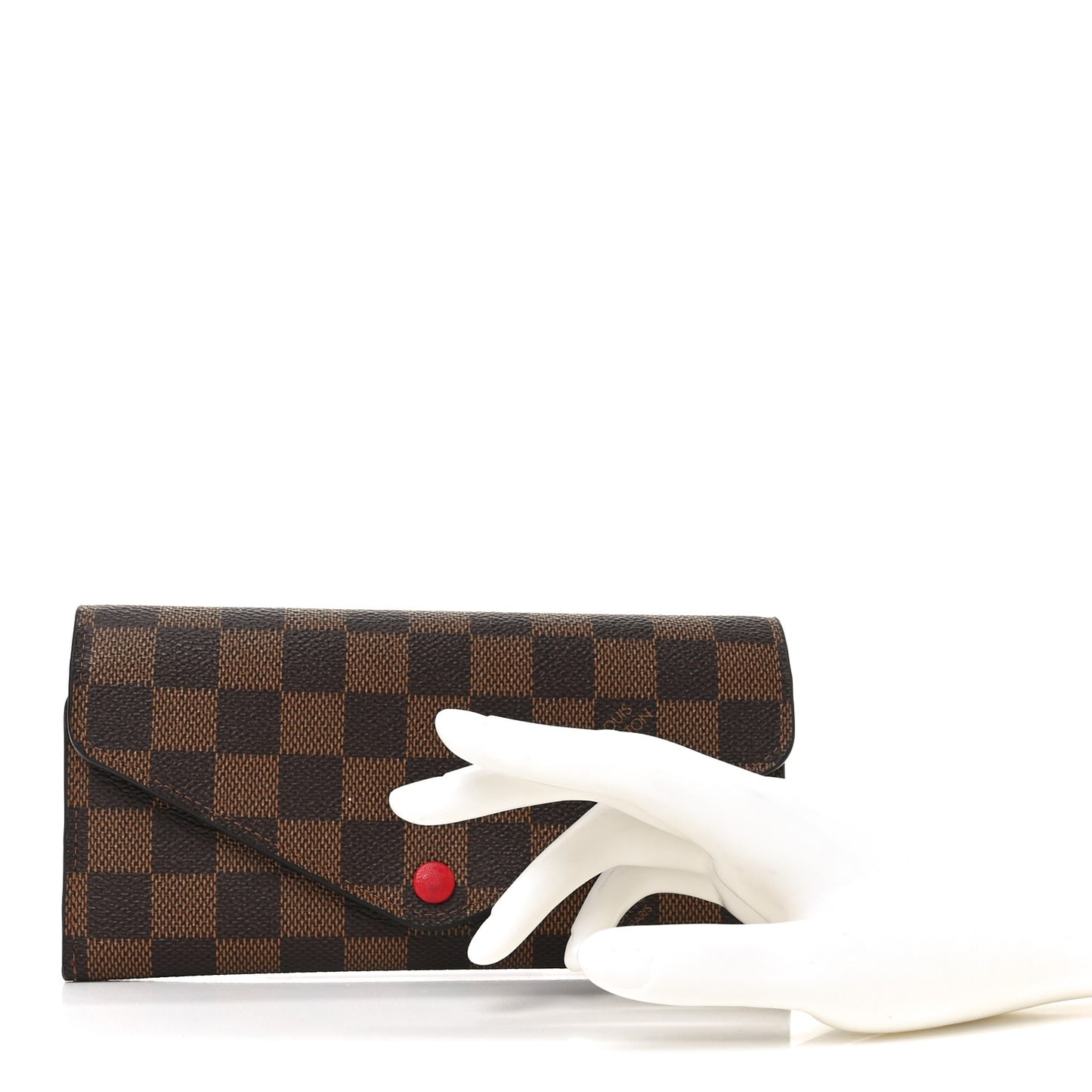 Damier Ebene Josephine Wallet Red