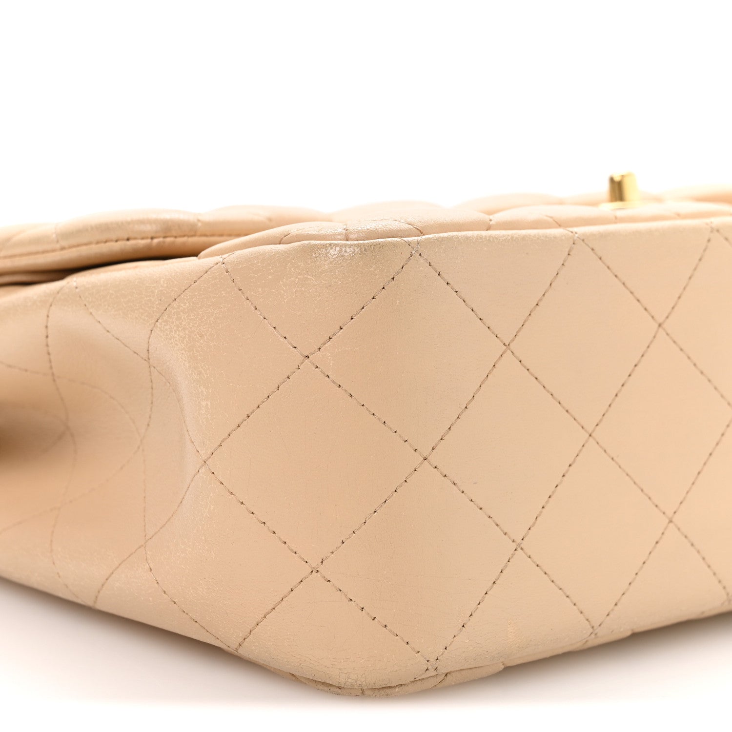 Chanel Lambskin Quilted Jumbo Double Flap Beige 9 of 10