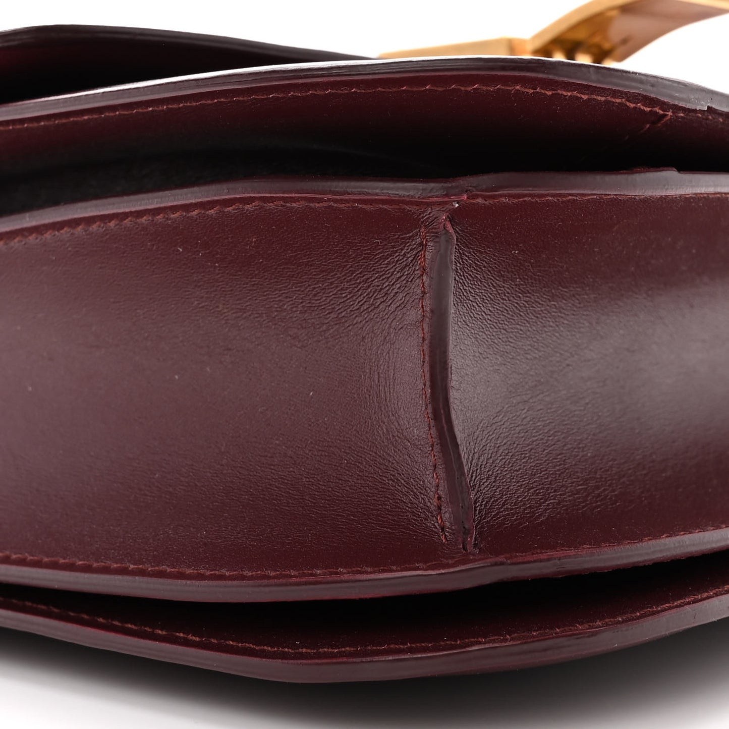 Box Calfskin Medium Classic Box Flap Bag Burgundy