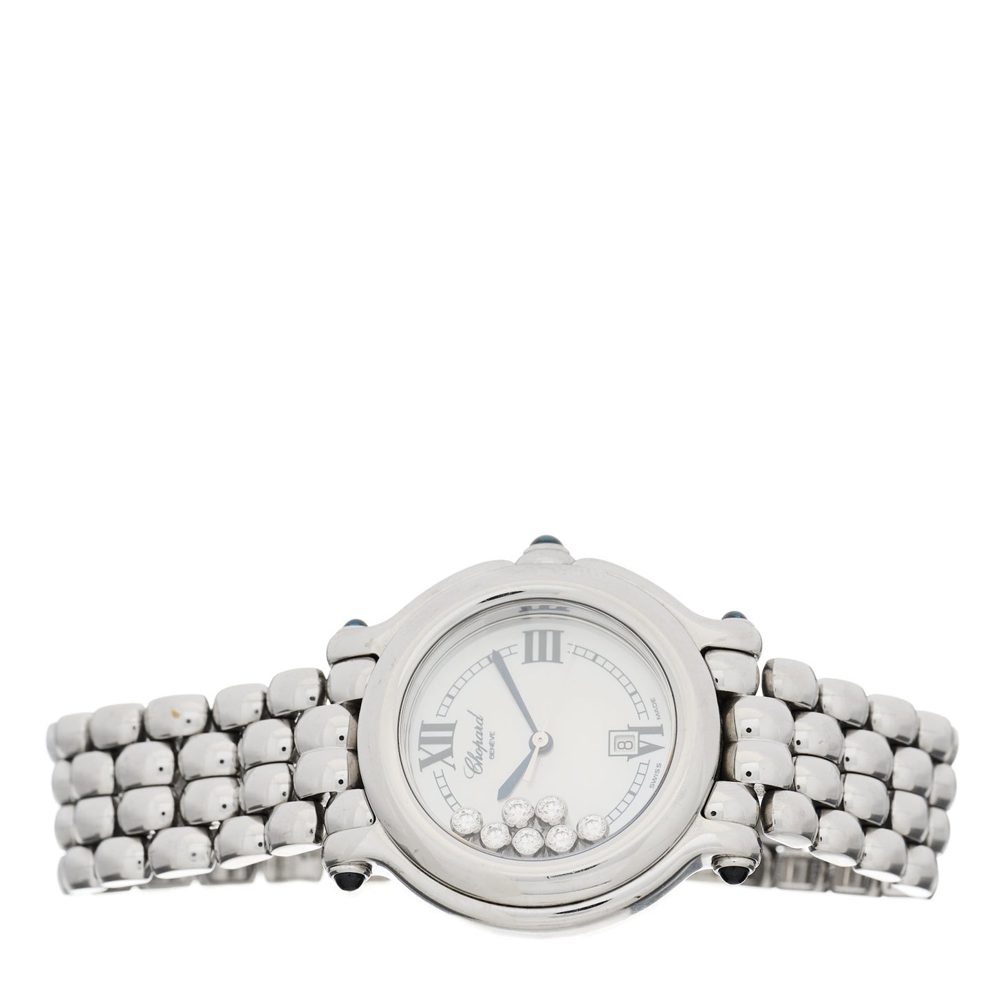 Stainless Steel 7 Diamond 32mm Happy Sport Quartz Watch