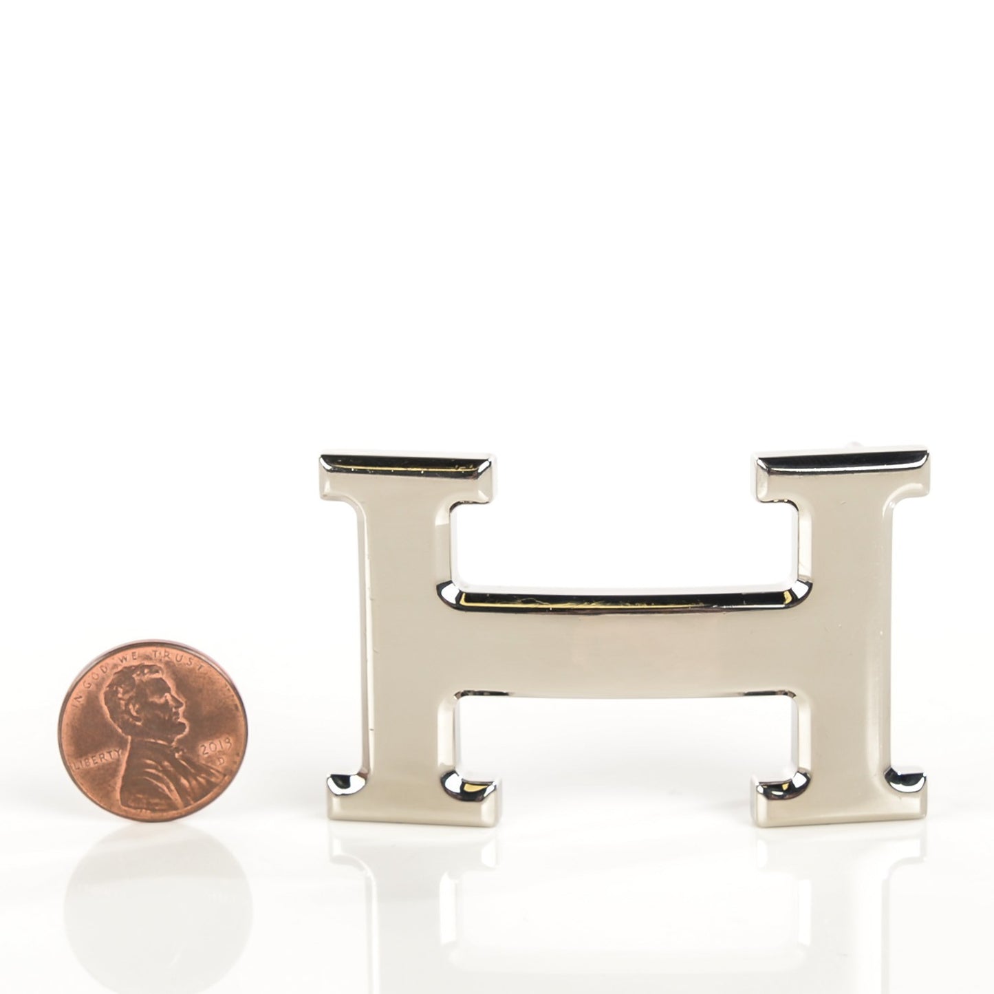 Polished Palladium 32mm H Belt Buckle